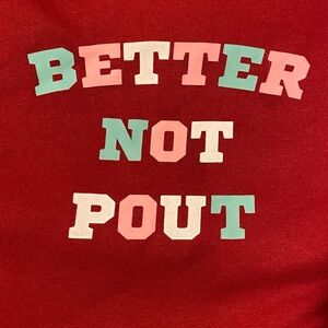 Red Graphic Tee with Colorful Text